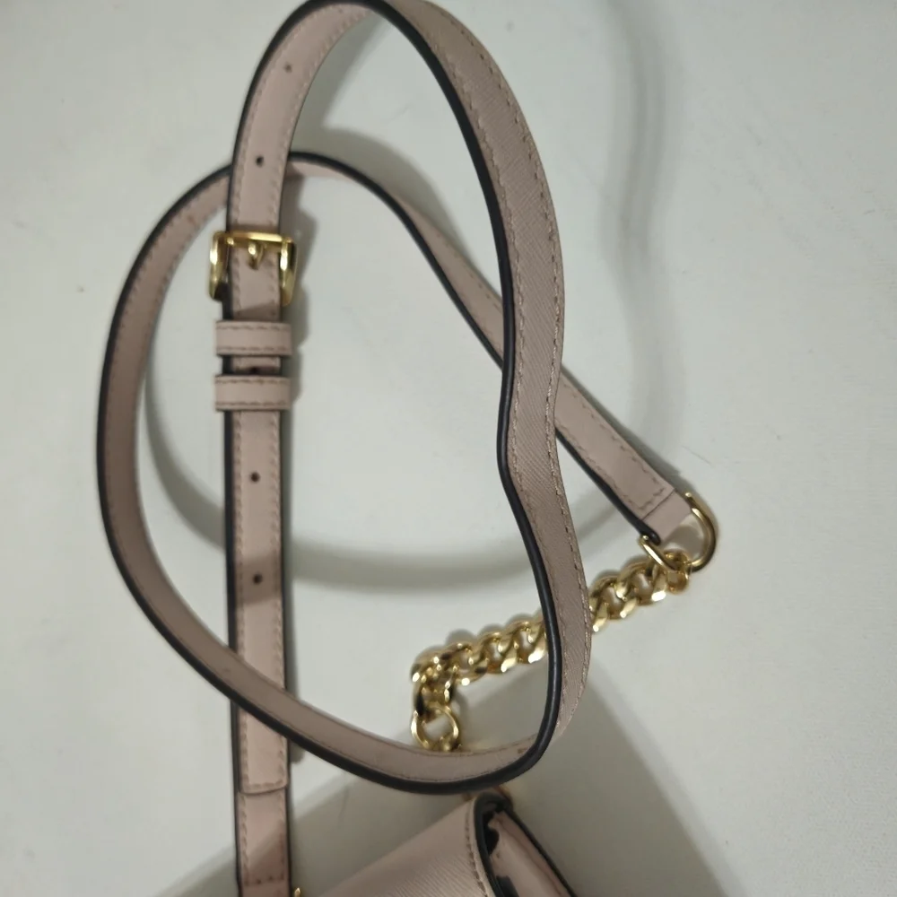 Michael Kors Blush Crossbody Bag with Gold Chain